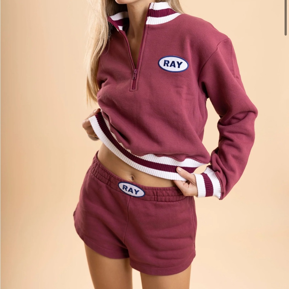 Daily Drills Burgundy Sweatshirt with White Accents